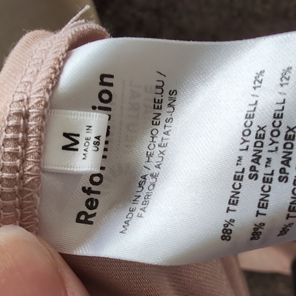 Reformation Edita Dress - Pink - Medium - Tie Sleeve with pockets - Picture 9 of 9